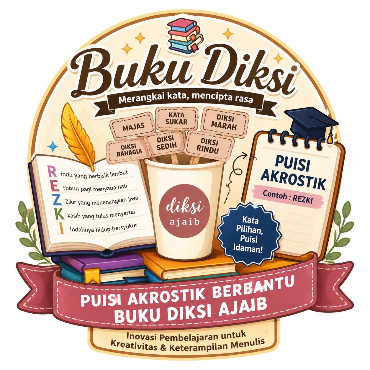 “Buku Diksi Ajaib” Karya Ms. Rezki Islami, Inovasi Literasi Kreatif di SMP IT Al-Fawwaz